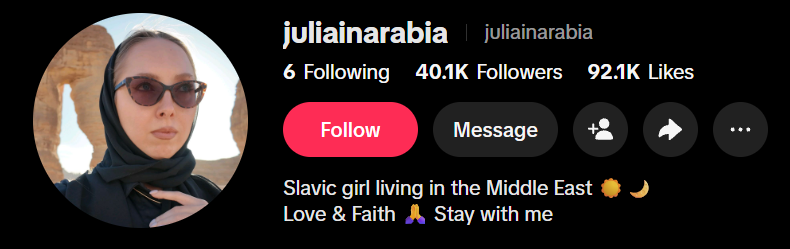 juliainarabia TikTok profile